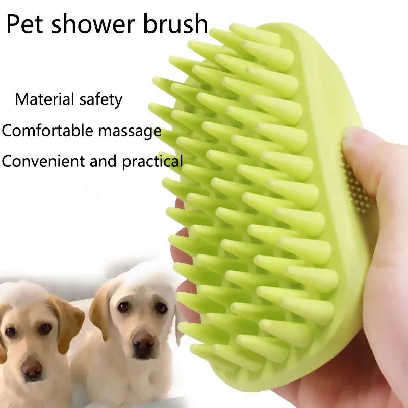 Pet Bath Brush Rubber Comb Hair Removal Brush Pet Dog Cat Grooming Cleaning Glove Massage Pet Hair Care Tool